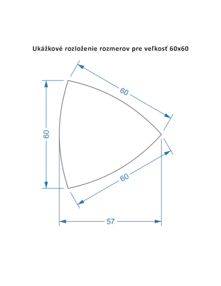 Trojuholníkové zrkadlo v ráme z MDF - KARO V RÁME