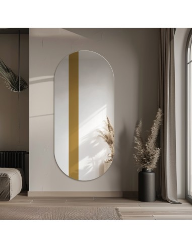 Oválne zrkadlo s ozdobným pruhom v...