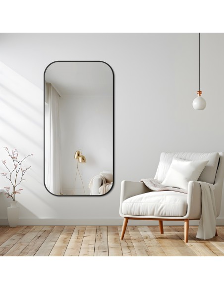 Zrkadlo v čiernom MDF SLIM ráme - GERDA - farba rámu podľa vášho výberu