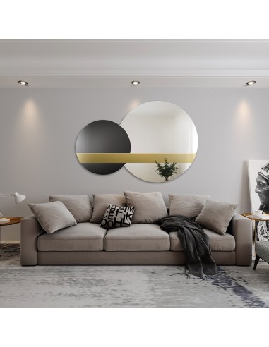 Súprava dekoratívnych zrkadiel zlatý...