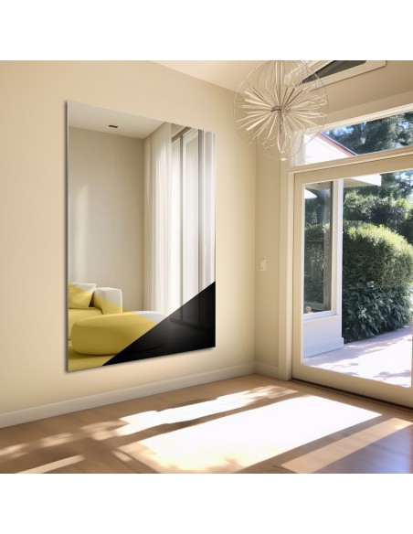 Veľké dekoratívne zrkadlo s farebným panelom - LISA