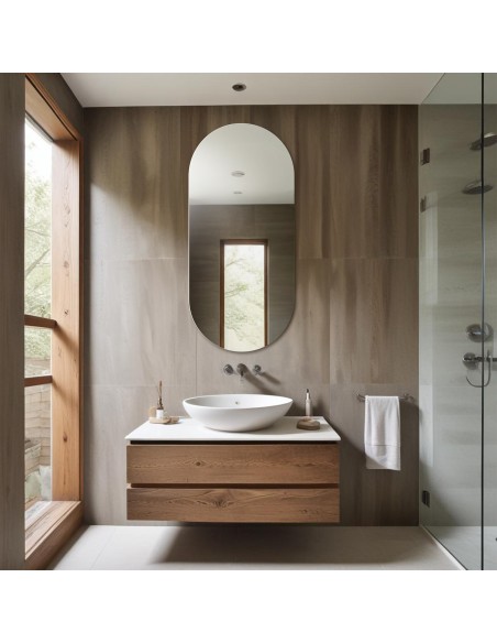 Oválne kúpeľňové zrkadlo - NIKO