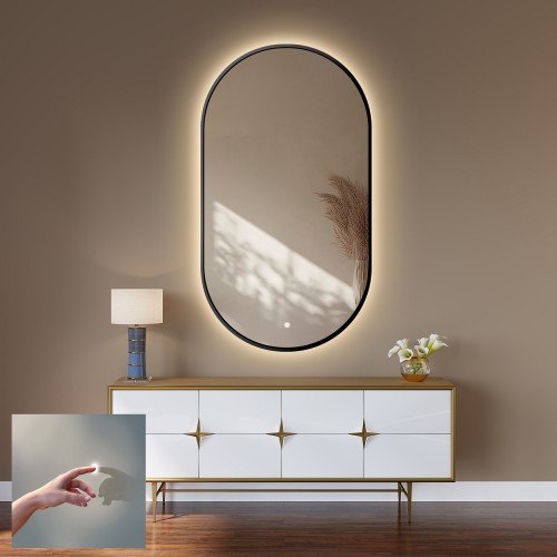 Oválne zrkadlo v ráme s...