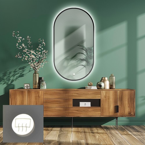 Oválne zrkadlo v ráme s...