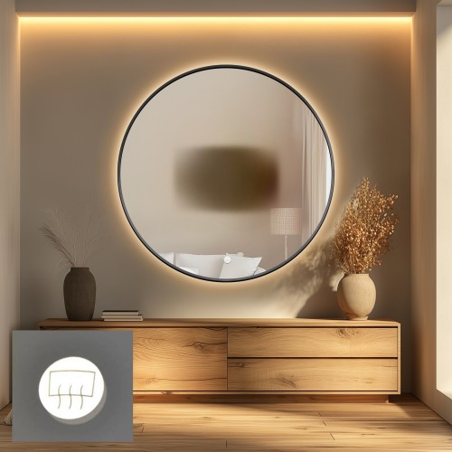 Zrkadlo okrúhle v rámiku s...