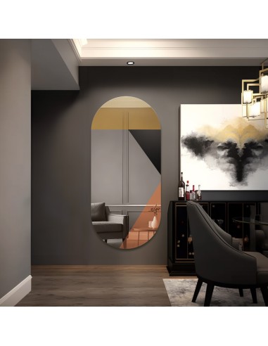 Oválne zrkadlo s ozdobnou doskou v...