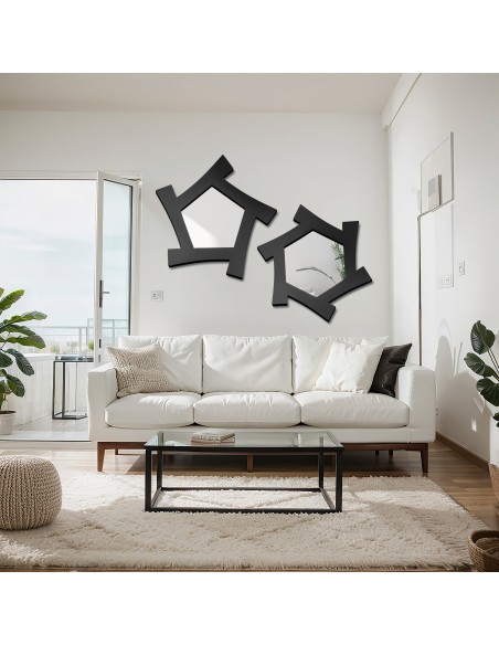 Súprava dekoratívnych zrkadiel v MDF ráme - SENS - farba rámu na výber