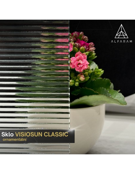 Dekoratívne okrúhle zrkadlo na ornamentálnom skle Visiosun Classic - LUXORA GLIMMER