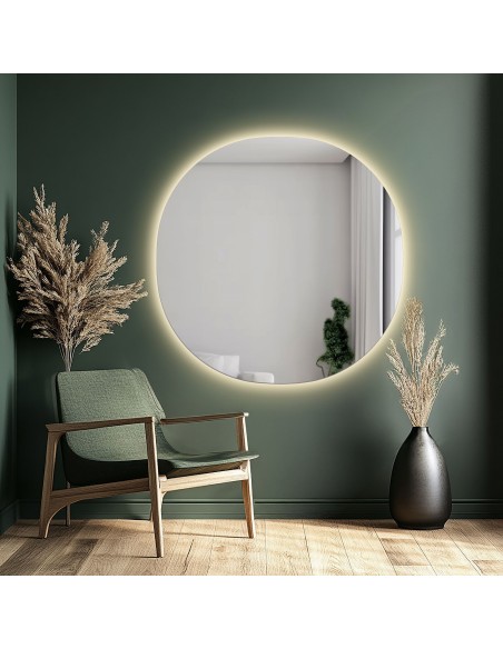 Nepravidelné zaoblené kúpeľňové zrkadlo s osvetlením - LAOS LED