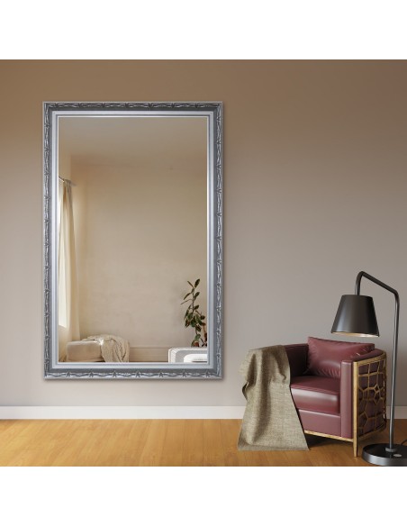Zrkadlo v ozdobnom striebornom ráme - 8001001