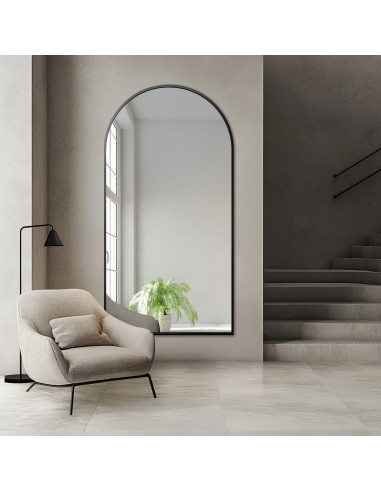 Polovičné oválne zrkadlo v čiernom...