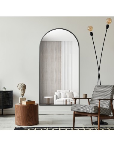 Polovičné oválne zrkadlo v čiernom...