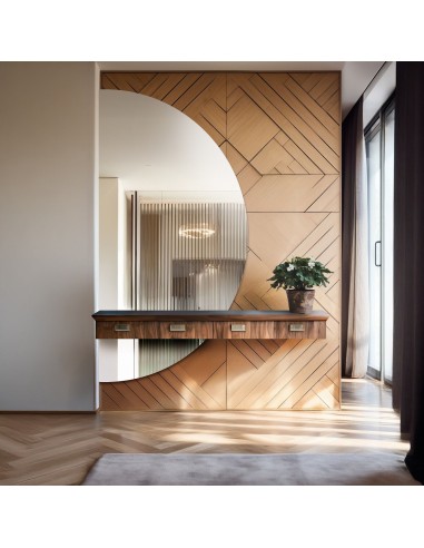 Polkruhové zrkadlo z dvoch častí -...