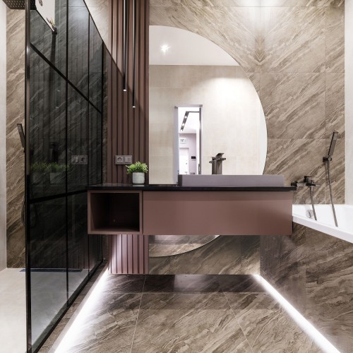 Polkruhové zrkadlo z dvoch...