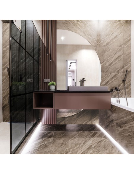 Polkruhové zrkadlo z dvoch častí - DOPPIO