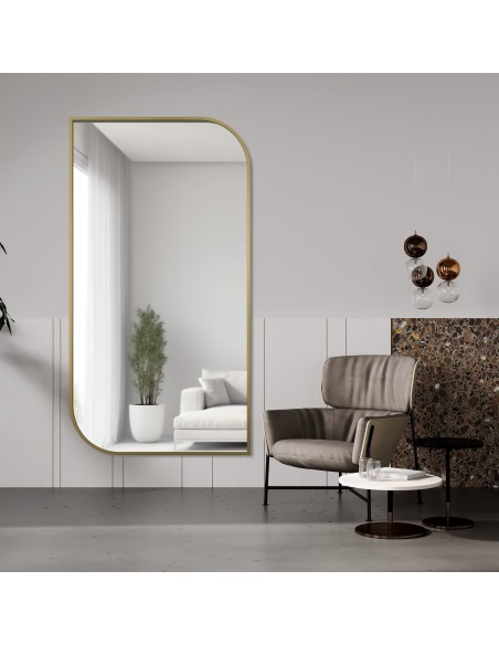 Zrkadlo v zlatom ráme MDF SLIM - SĹZA - farba rámu podľa vášho výberu