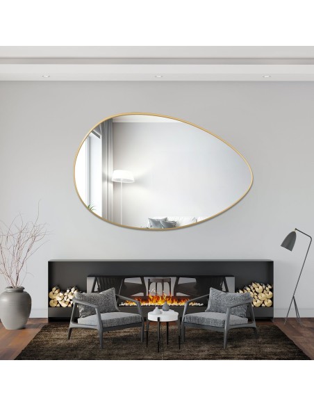 Organické zrkadlo v zlatom ráme MDF SLIM- ZOE - farba rámu podľa vášho výberu