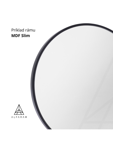 Okrúhle zrkadlá s čiernym rámom MDF...