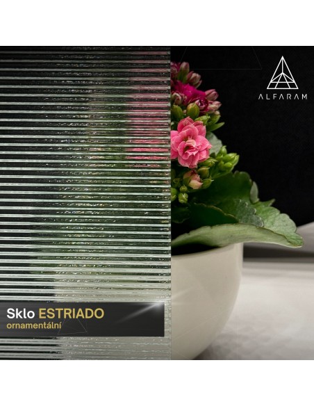 Dekoratívne zrkadlo na ornamentálnom skle Estriado - LUXORA ELEGRA