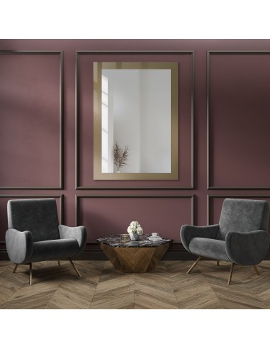 Dekoratívne obdĺžnikové zrkadlo na...