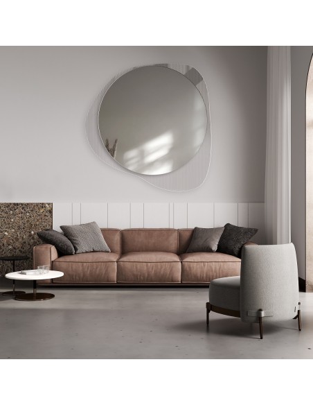 Dekoratívne zrkadlo na ornamentálnom skle Estriado - LUXORA ELEGRA