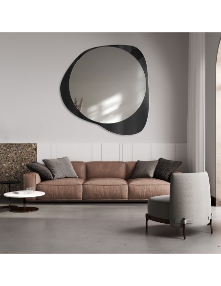 Dekoratívne zrkadlo na ornamentálnom skle Estriado - LUXORA ELEGRA