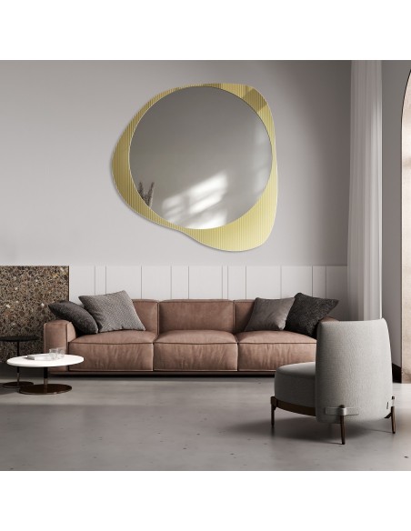 Dekoratívne zrkadlo na ornamentálnom skle Estriado - LUXORA ELEGRA