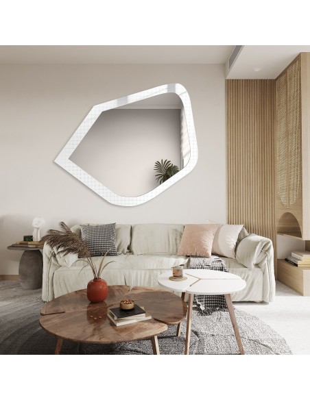 Dekoratívne zrkadlo na ornamentálnom skle Master Flex - LUXORA PRISTAL