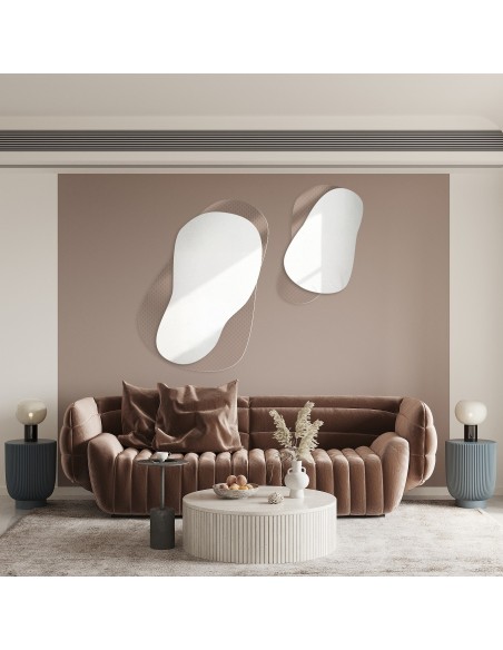 Dekoratívne zrkadlá na ornamentálnom skle Master Point - LUXORA GRAVELO