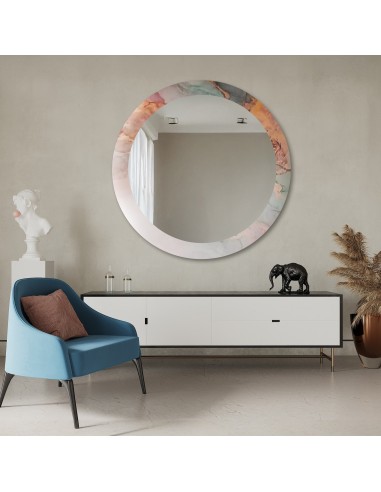 Okrúhle zrkadlo na pastelovom mramore – MARBLE EUSTOMA