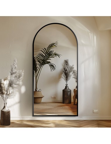 Poloválne zrkadlo v matnom čiernom...