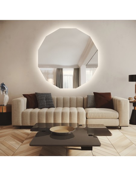 Viacúhlové kúpeľňové zrkadlo s osvetlením - FOREM LED