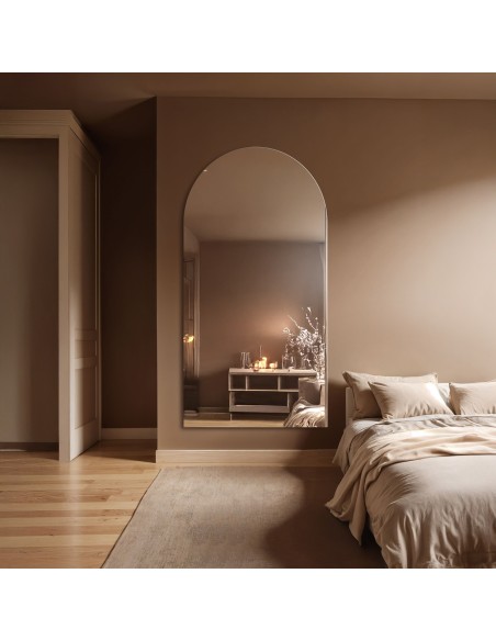 Polovičné oválne zrkadlo do kúpeľne - FRANK