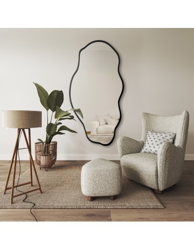 Zrkadlo v organickom tvare v rámiku -...