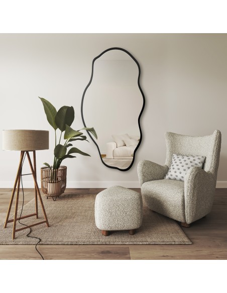 Zrkadlo v organickom tvare v rámiku - LOLIT W RAMIE