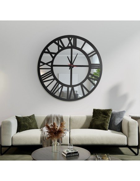 Zrkadlové nástenné hodiny Loft - ORES - farba rámu podľa vášho výberu