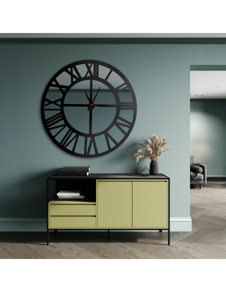 Zrkadlové nástenné hodiny Loft - ORES - farba rámu podľa vášho výberu