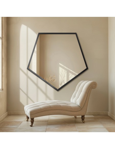 Zrkadlo geometrického tvaru v ráme – PENTA V RÁME