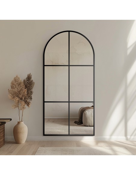 Loftové zrkadlo s priečkami z MDF – ROMEO – farba rámu na výber