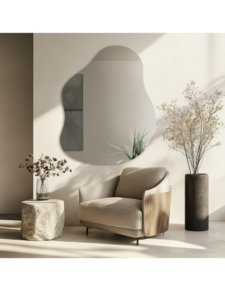 Dekoratívne zrkadlo s organickým tvarom - STONE