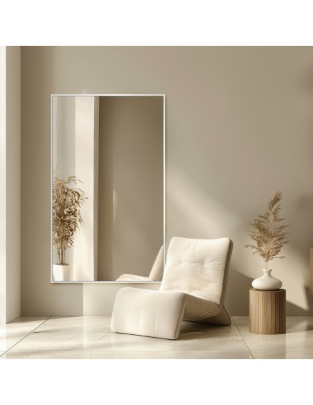 Obdĺžnikové zrkadlo v minimalistickom čiernom ráme - 1201 - farba rámu podľa vášho výberu