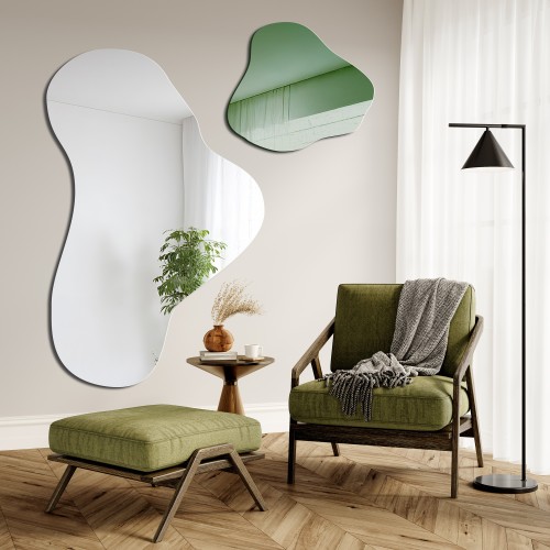 Nepravidelné zelené zrkadlo...