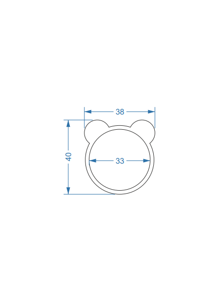 Dekoratívne detské nástenné zrkadlo v mdf ráme - MEDVEDÍK