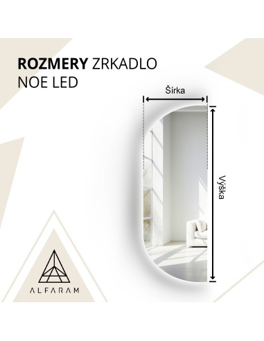 Nerovnomerné zrkadlo s podsvietením -...