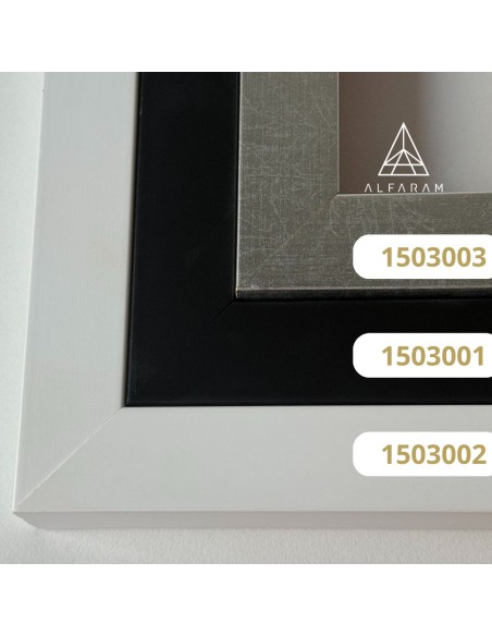 Zrkadlo v čiernom ráme s podsvietením - 1503 LED - farba rámu na výber