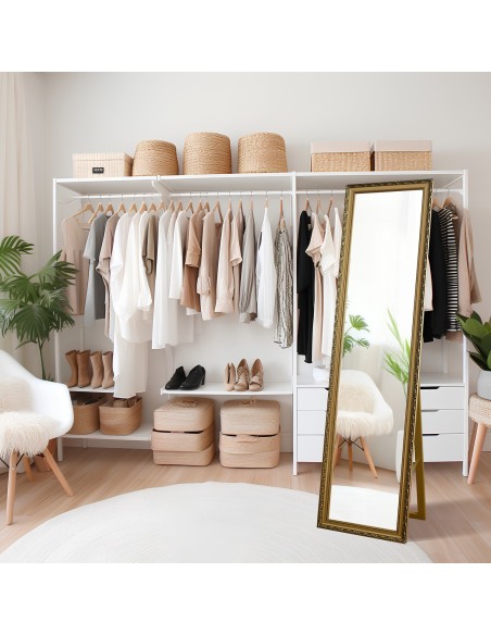 Stojace zrkadlo v ozdobnom drevenom ráme - 4001 - farba rámu podľa vášho výberu