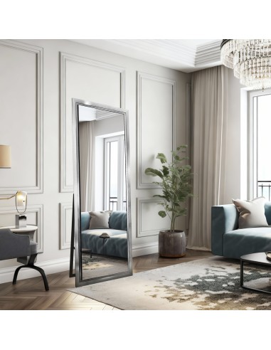 Stojace šatníkové zrkadlo v drevenom...