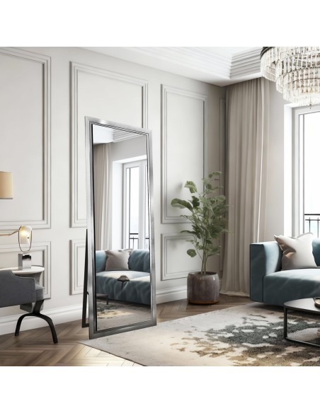 Stojace šatníkové zrkadlo v drevenom ráme - 5201 - farba rámu podľa vášho výberu