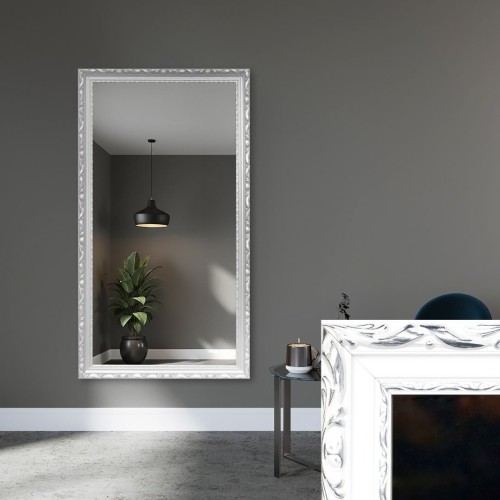 Zrkadlo v bielom drevenom... 2