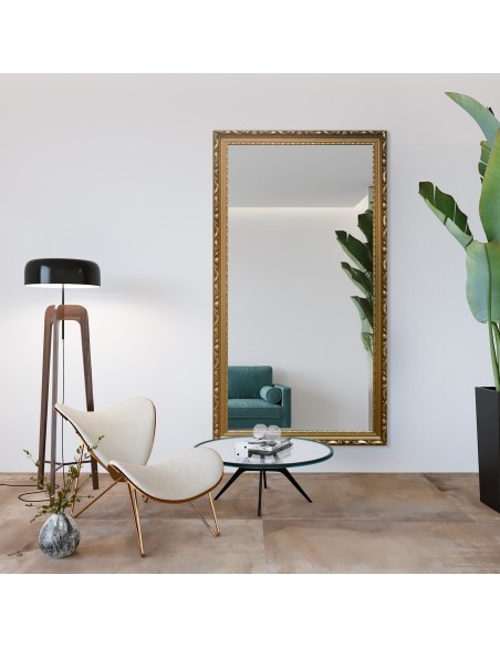 Zrkadlo v zlatom ozdobnom drevenom ráme - 5004003